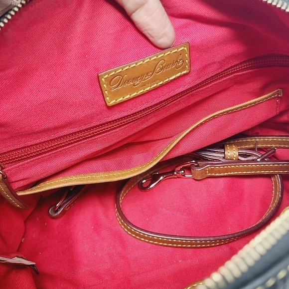 Dooney & Bourke | Large Vintage Black Pebble Grain Flortentine Satchel Bag - Picture 2 of 15